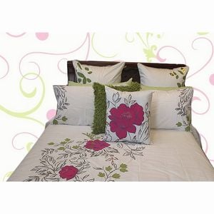 Bloomington Monique Embroidery Quilt Cover Set King