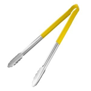 Hygiplas Serving Tong Colour Coded Yellow 405mm Commercial Kitchen Catering Utensil
