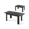 Costway 158cm Extendable Dining Table Black
