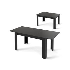 Costway 158cm Extendable Dining Table Black
