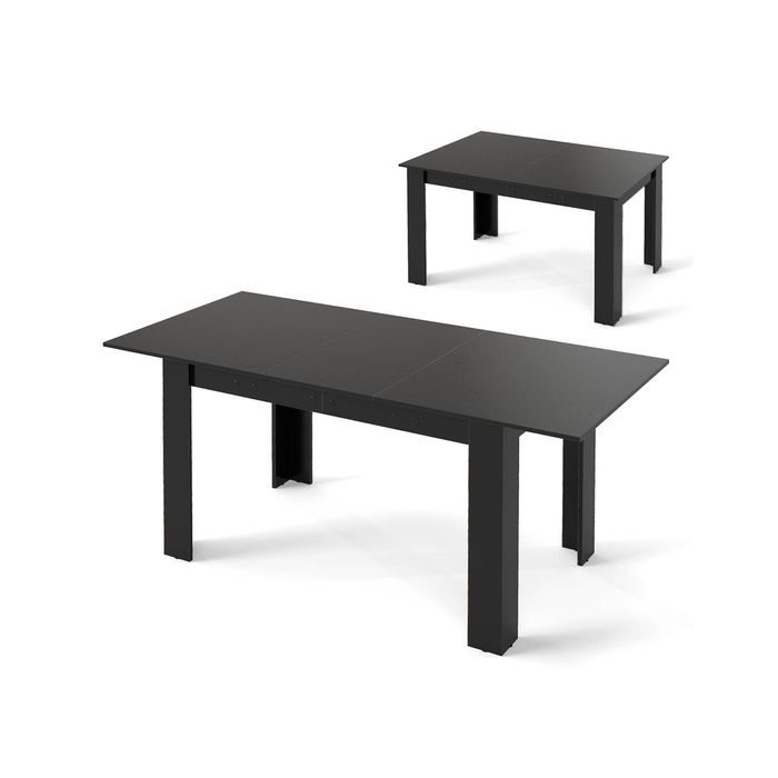 Costway 158cm Extendable Dining Table Black