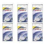 6x Wilson Mackerel Fishing Rig 3x4/0 Hook-Setup - 30lb Multi Strand Wire