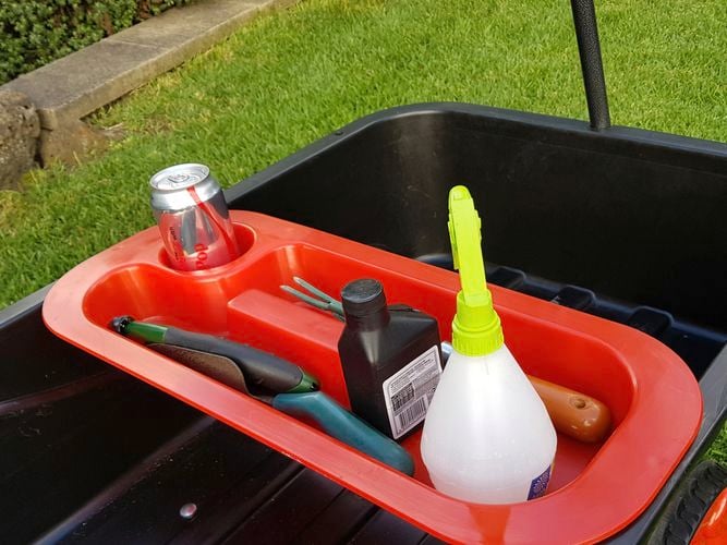 Close up of the tool caddy