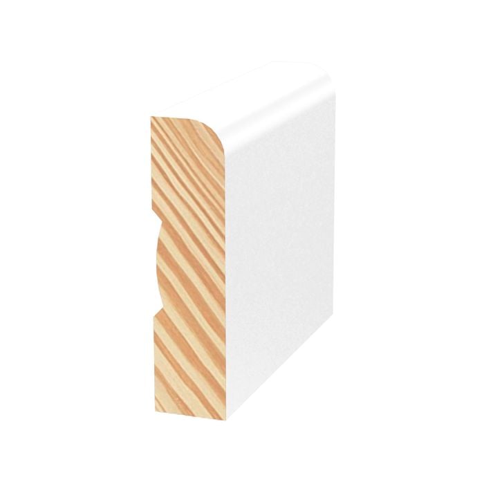 42 x 11mm 2.7m Primed FJ Pine Pencil Round Architrave & Skirting