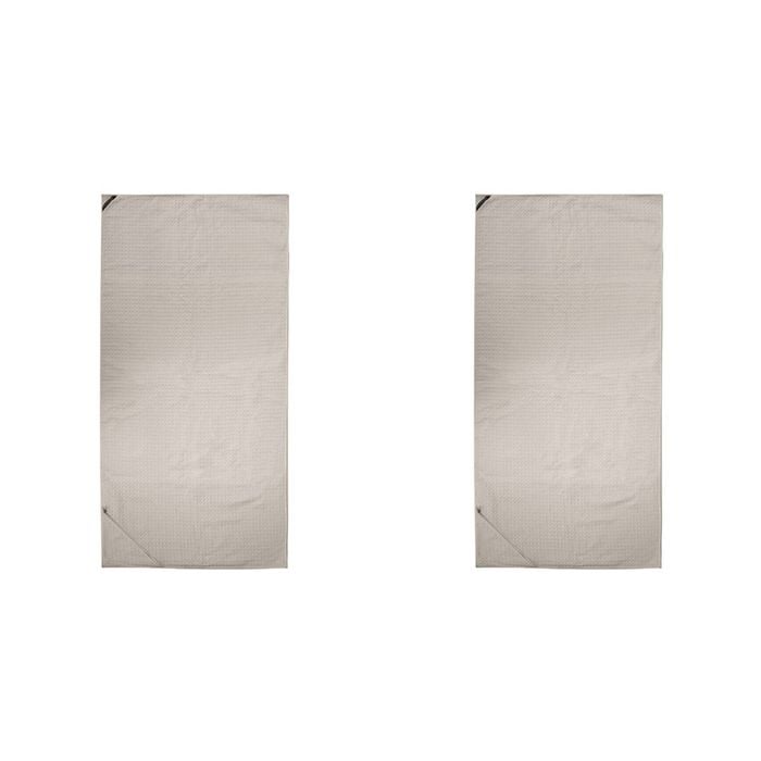 2PK Bambury Matrix Workout Microfibre Gym Towel Large Stone 60 x 120cm
