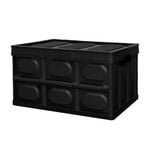 All Set Black Collapsible Storage Crate With Lid 