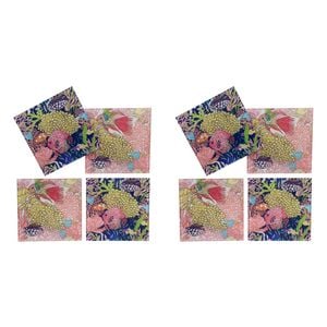 2x 4pc LVD Reef Crab Glass Coaster Mat Square 17x12cm