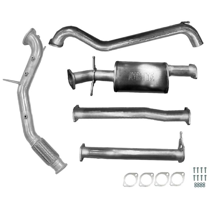Ignite Exhausts Turbo Back For Ford Ranger Px2/px3 3.2l No Cat & Muffler Raw Aluminised Steel