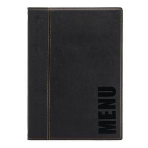 Securit Menu Holder Contemporary Black A4 Restaurant Cafe Display