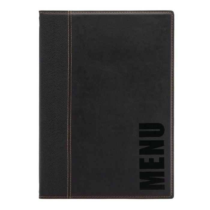 Securit Menu Holder Contemporary Black A4 Restaurant Cafe Display