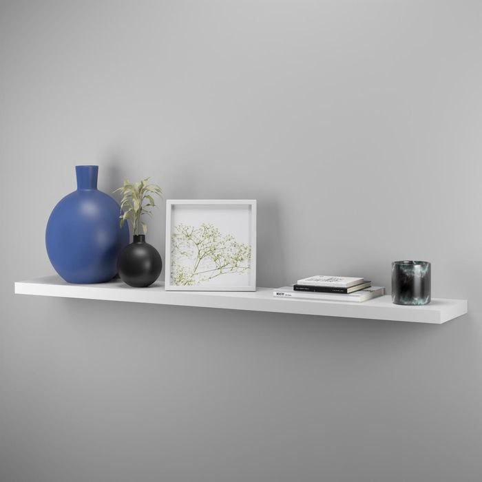 Flexi Storage Decorative Shelving 1500 x 38 x 240mm Matte White Floating Shelf