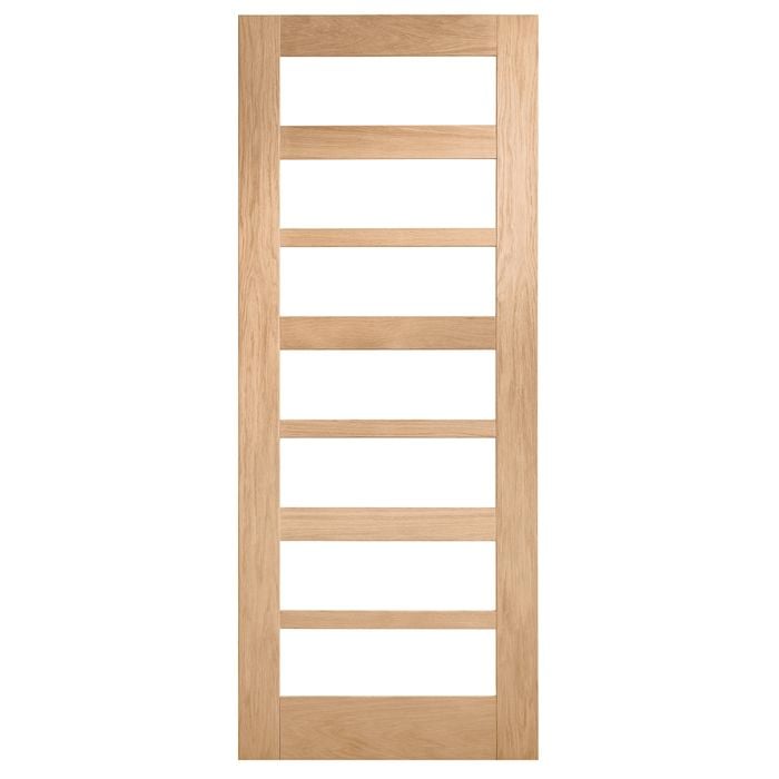 Corinthian Moda Clear Glass White Oak Internal Door AMODG11 - 620mm x 2340mm x 35mm