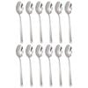 Tondo Stainless Steel Dessert Spoons - 21cm - 24x Durable Rust Resistant Stainless Steel Dishwasher Safe Flatware Set