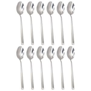 Tondo Stainless Steel Dessert Spoons - 21cm - 24x Durable Rust Resistant Stainless Steel Dishwasher Safe Flatware Set