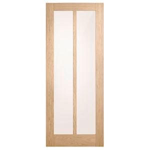 Corinthian 2040 x 620 x 35mm Internal Door White Oak Moda Translucent Glass AMODG17