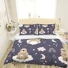 3D Cartoon Space Sloth Quilt Cover Set Bedding Set Pillowcases 100
