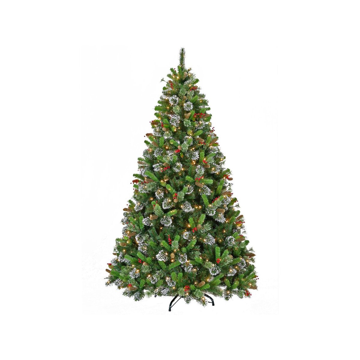 9ft Christmas Tree With Twinkle Lights Wintry Pine Bunnings Australia