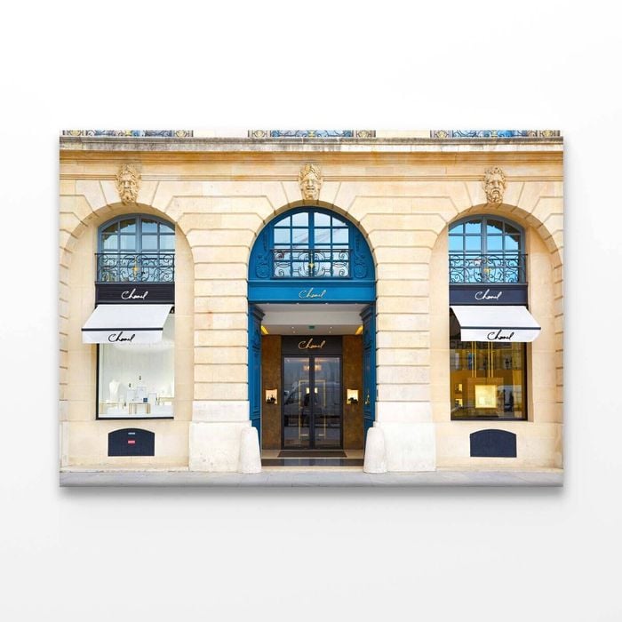 Blue Brown Luxury Fashion Store Print 100% Australian Made 90x60cm (Stretched Canvas)