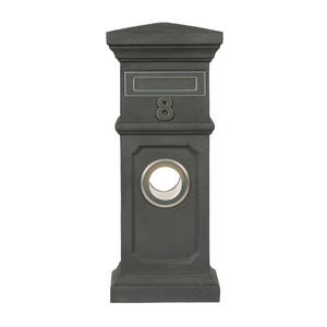 Northcote Pottery 36 x 90cm Charcoal Plymouth Pillar Letterbox