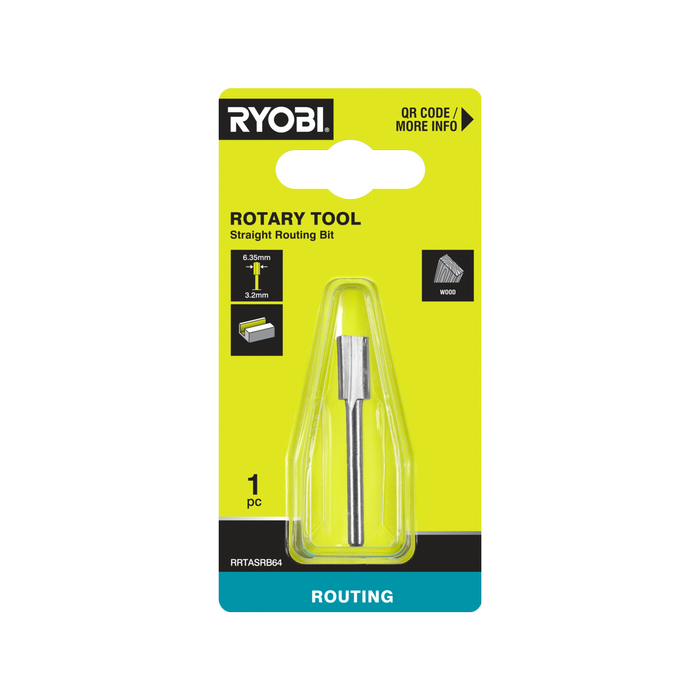 Ryobi 6.4mm Straight Router Bit - Bunnings Australia