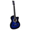 Karrera 38in Cutaway Acoustic Guitar with Guitar Bag - Blue Burst