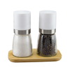 G & S 3 Piece Lotus Upside Down Salt & Pepper Mill Set