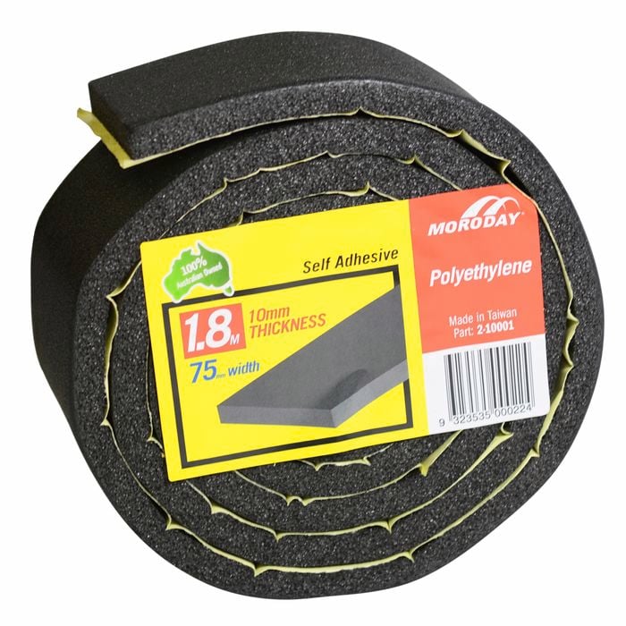 Moroday 75 x 10mm x 1.8m Adhesive Foam Roll