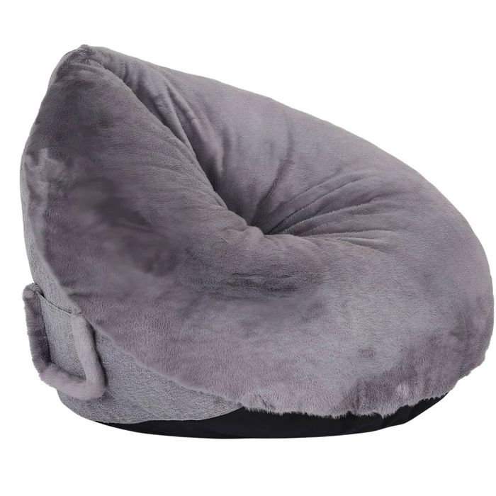 Leaf-Shaped Foam Bag Chair - Grey