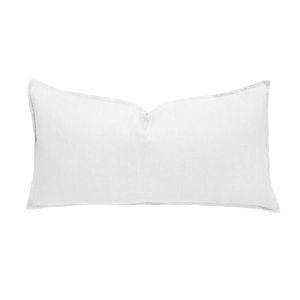 Linen Rectangle Cushion White