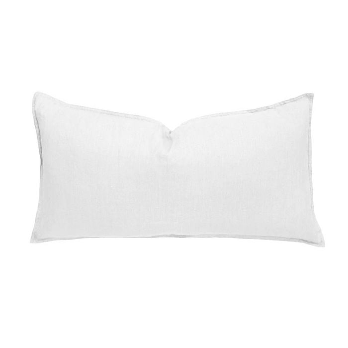 Linen Rectangle Cushion White