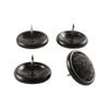 Surface Gard 25mm Brown Carpet Base Round Castor Cup - 4 Pack