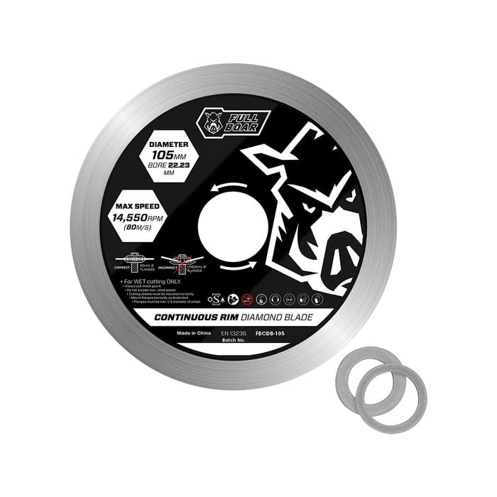 Full Boar 105mm Continuous Rim Diamond Blade