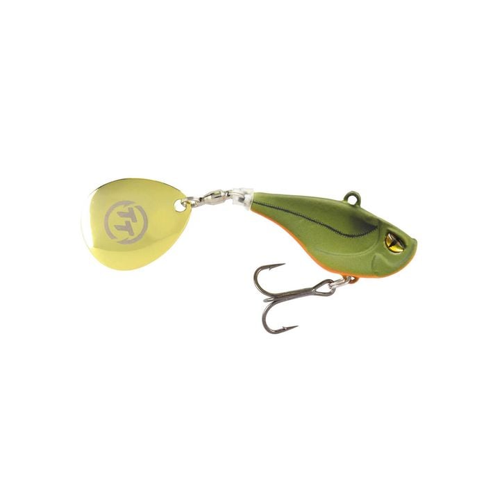 TT Lures Flashpoint+ 37mm Tail Spinner Vibe Lure - Matte Olive