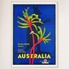 Galrie Vintage Western Australian Kangaroo Paws Travel Poster for Home Decor, Wood Frame, A3 30 x 42cm (12 x 16inch)