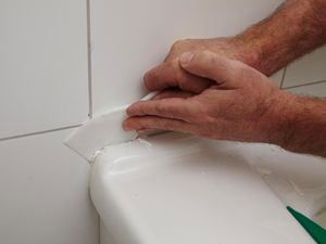 DIY Step Image - How to remove a silicone sealant . Blob storage upload.