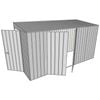 Build-a-Shed 1.5 x 3.7 x 2.0m Skillion Double Hinged Side Doors Shed - Zinc