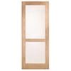 Corinthian Moda Translucent Glass White Oak Internal Door AMODG8 - 720mm x 2040mm x 35mm