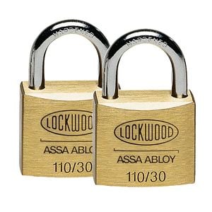 Lockwood 30mm Solid Brass 110 Series Padlock - 2 Pack