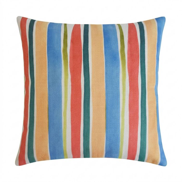 KAS AUSTRALIA 50x50cm Multi Beach Chair Stripe Outdoor Cushion
