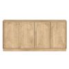 Cosmoliving Natural Oak Buffet Sideboard with 4 Arched Doors Storage Cabinet