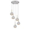 Telbix Oneta Modern Pendant Hanging Lamp Light Metal Acrylic White Marble Antique Gold Clear