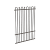 ProtectorAl 350 - 1200 x 1800mm Black Aluminium Loop And Spear Pool Fence Panel With Mid Rail