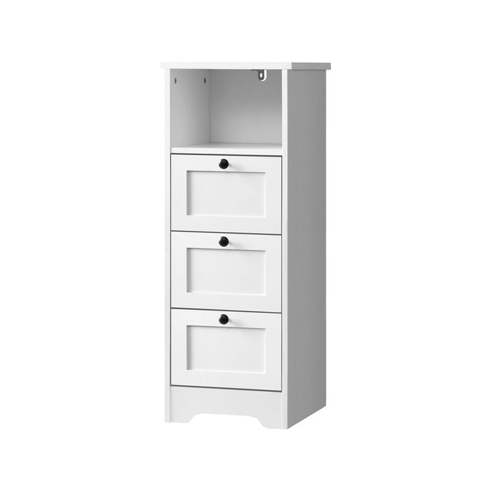 Oikiture Sideboard Chest Of Drawers Hamptons White 81.5cm