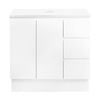CIBO 900m White Nordic Full Height Bathroom Vanity With Solid Surface Top