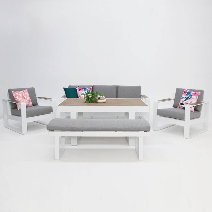 Frampton 5pc Lounge Setting - White