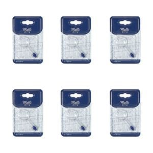 6pk Malli Sewing Plastic Compact Needle Threader W/ Magnifier 3x6.5cm Clear