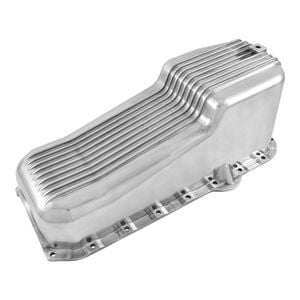 Polished Finned Aluminium Oil Pan, Small Block Chev 1980-84