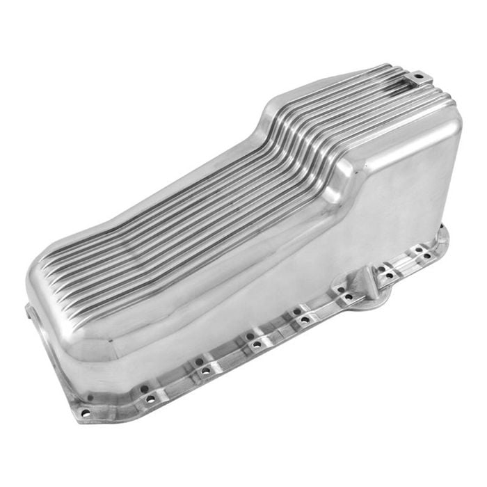 Polished Finned Aluminium Oil Pan, Small Block Chev 1980-84