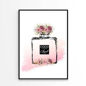 Black Pink Fashion Perfume Bottle   Print 100% Australian Made 90 x 120cm   (Poster)