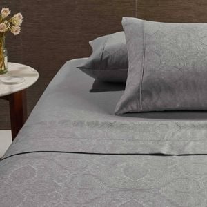 Accessorize Hotel Jacquard Cotton Rich Sheet Set Grey King